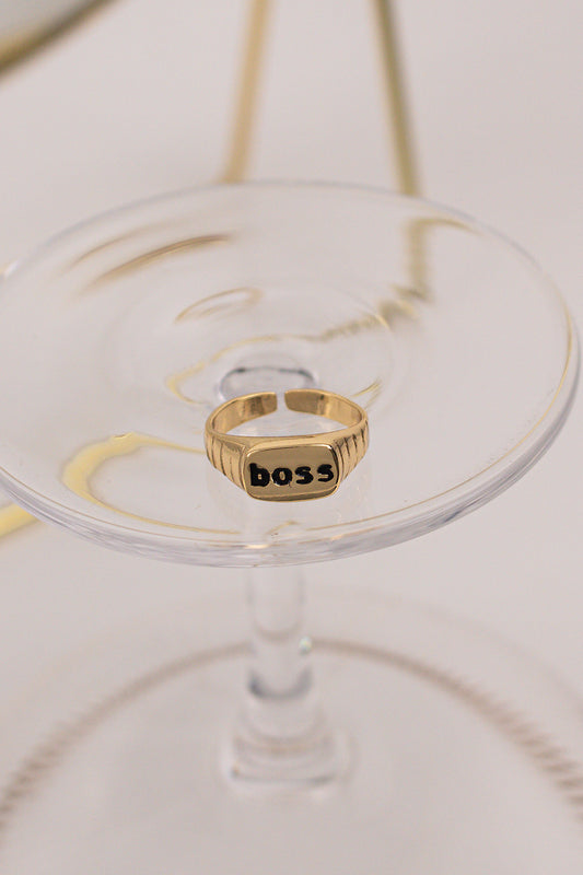 Anel Girl Boss Dourado