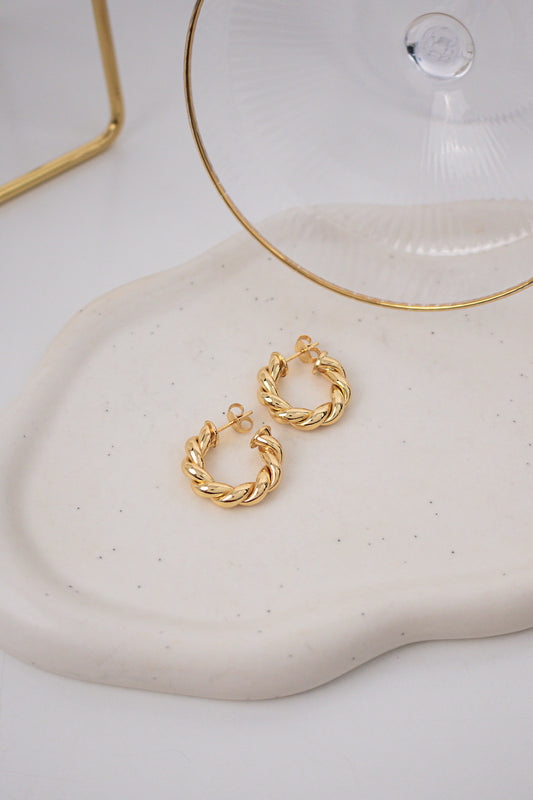 Brinco Âmbar Dourado