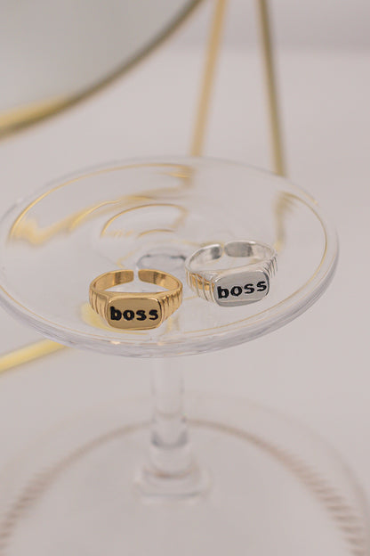 Anel Girl Boss Dourado